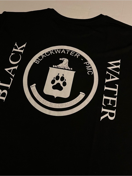 NEW Blackwater PMC Military Contractor T-Shirt 2XL Logo USA Seal Iraq Veteran